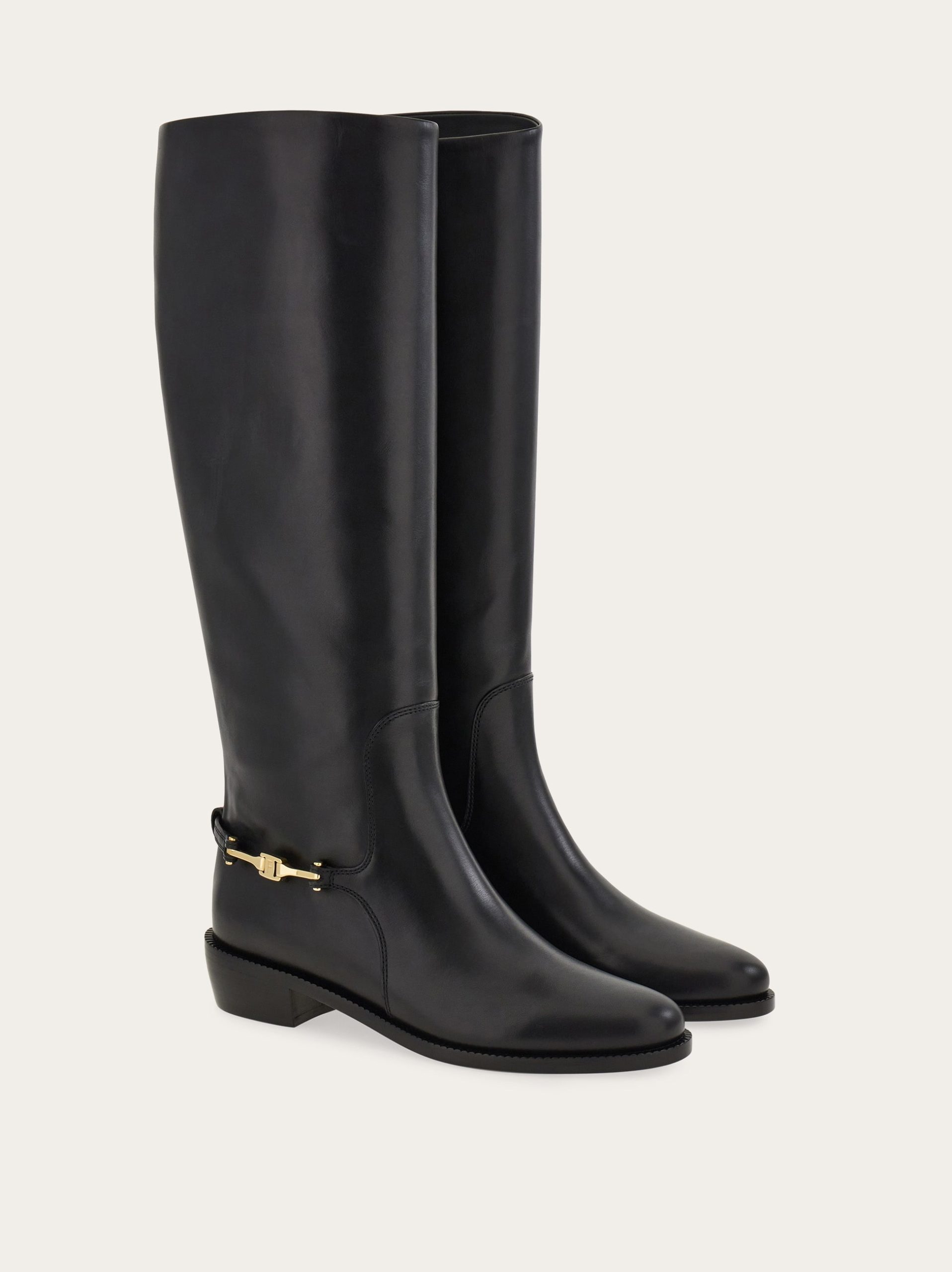 Ferragamo F buckle knee boot - Image 4